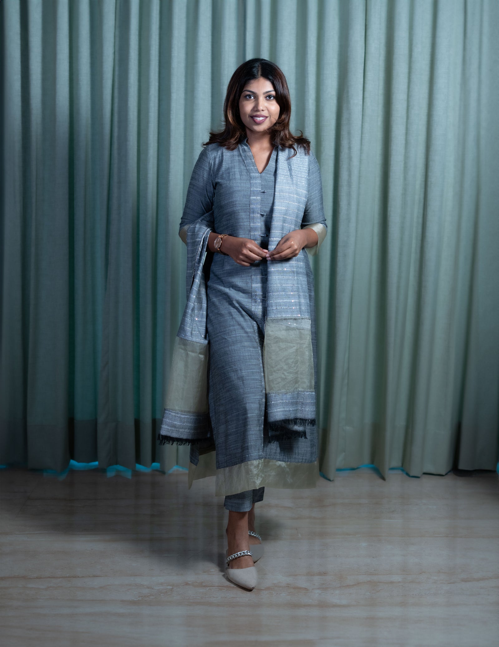 Rahah - Slate Grey – The Rehana Basheer